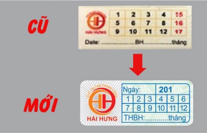 Từ ngày 01/01/2018 Hải Hưng chính thức thay đổi mẫu tem bảo hành sản phẩm